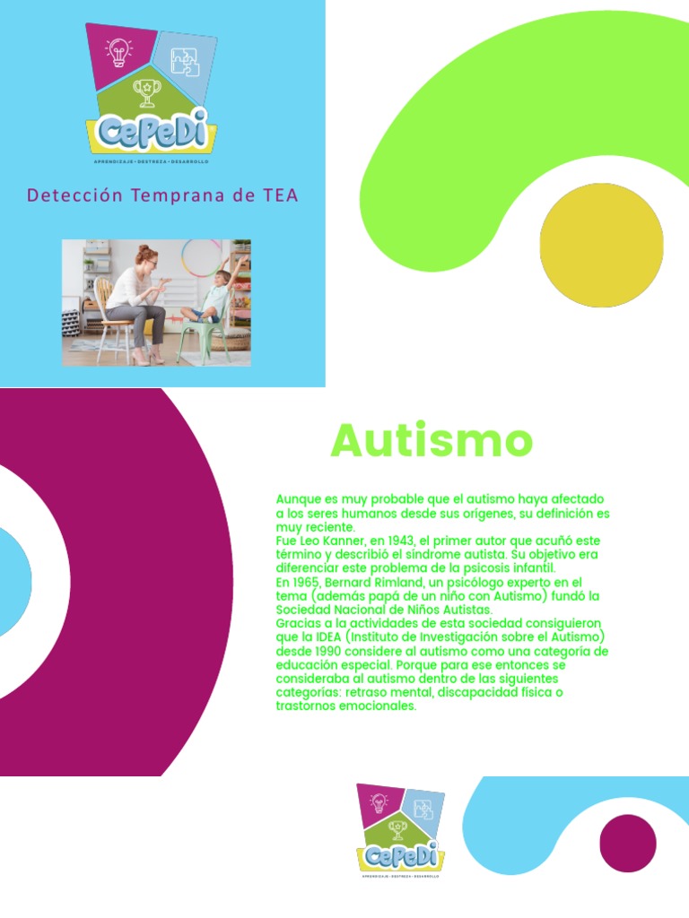 Diapositivas Información Caracteristicas TEA | PDF | Espectro autista ...