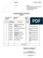 Kartu Rencana Studi (KRS) : Universitas Tamansiswa Unitas