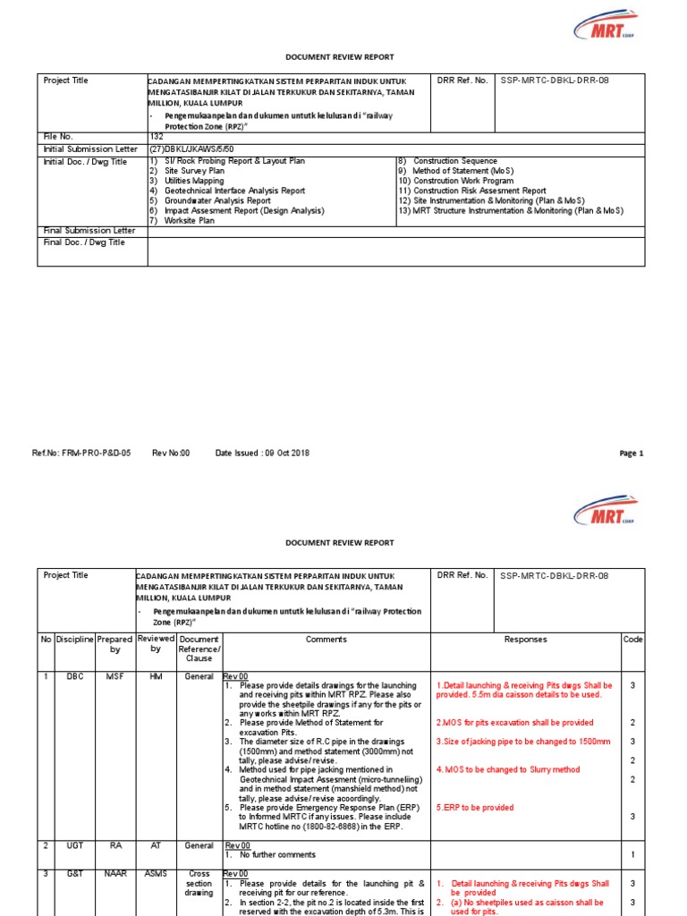 Document Review for Flood Drainage Project | PDF | Civil Engineering ...