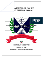 3 Novice Moot Court COMPETITION, 2019-20: General Manual On Rules & Regulations and Moot Proposition