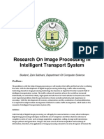 Image Processing Research For Intelligent Traffic Monitoring