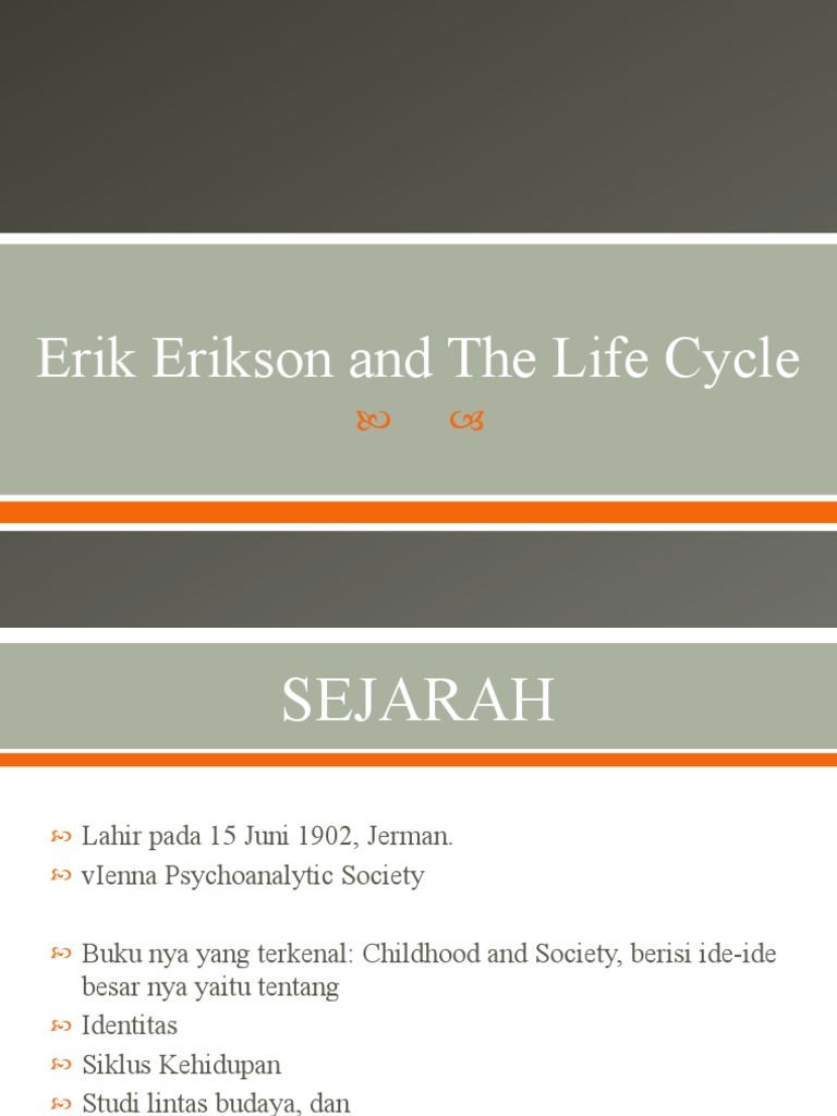 3 - Erik Erikson and The Life Cycle | PDF