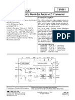 114 DB, 192 KHZ, Multi-Bit Audio A/D Converter: Features General Description