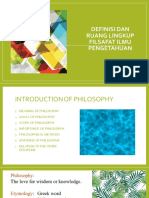 Definisi Dan Ruang Lingkup Filsafat Ilmu Pengetahuan