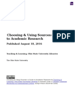 Choosing & Using Sources: A Guide to Academic Research