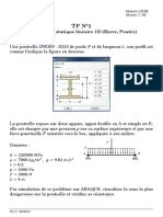 Problème de Statique Linéaire 1D (Barre, Poutre) : Université de Jijel Module LSNM Dépt de Génie Mécanique Master 2 CM