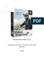 Liquivid Video Improve V2.X: Installation Instructions For Windows, Macos, Adobe Lightroom