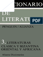 Diccionario de Literatura Penguin Alianza - 3 Literaturas Clásica y Bizantina, Oriental y Africana