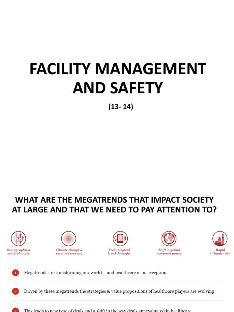 Facility Management and Safety PDF Surgery Health Care
