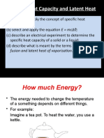 Specific Heat Capacity and Latent Heat