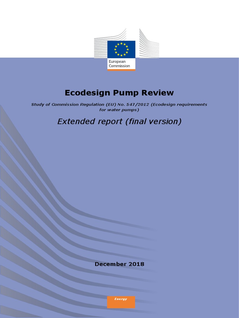 Pump Review Final Report 2018 | PDF | Life Cycle Assessment | Pump
