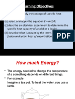 Learning Objectives: Fusion and Latent Heat of Vaporisation