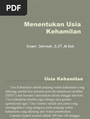 Menghitung Usia Kehamilan Pdf