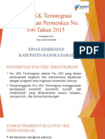 Pos UKK Terintegrasi Berdasarkan Permenkes No