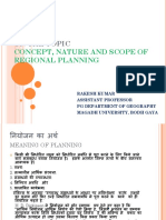 Concept Nature and Scope of Regional Planning