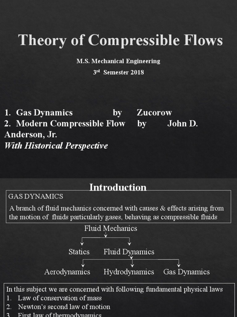 Theory of Compressible Flows Overview | PDF | Fluid Mechanics | Fluid ...