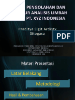 Proses Pengolahan Dan Prosedur Analisis Limbah Cair Di PT Xyz