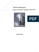 Bristol's Shakespeare The Literary Influence of Thomas Chatterton JUNE 30th 2016 January 2020