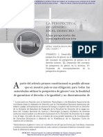 La Perspectiva de Género en El Derecho: Una Propuesta de Conceptualización