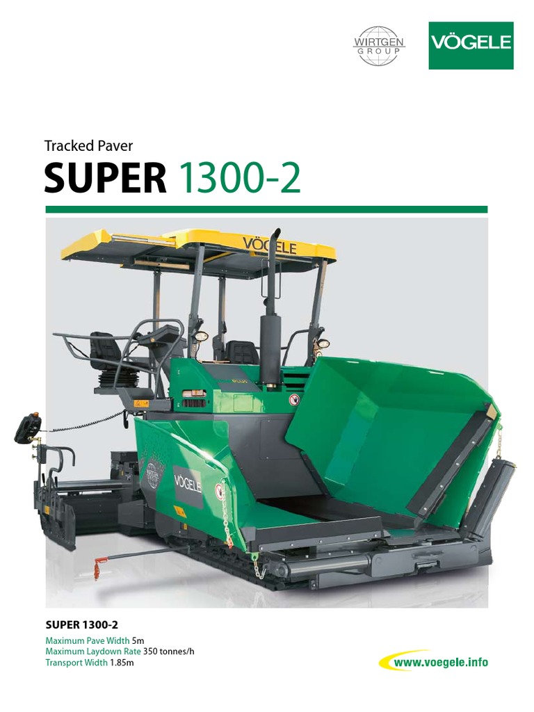 Vogele Super 1300 2 - Original | PDF | Engines | Transport