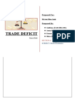 Trade Deficit-Sec-A - (Bba-Sem-Ii)