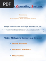 Etwork Perating Ystem: Presented by Ye Kyaw Thein M.SC (Physics), M.I.Sc (Computer Science)