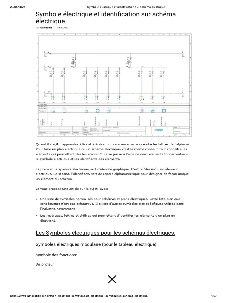 Comment Indiquer Sur Un Schéma Que Plusieurs Mesures Sont Identiques Symbole Électrique Et Identification Sur Schéma Électrique | PDF |  Interrupteur | Prise électrique