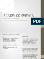 Screw Conveyor Basic Design Calculation
