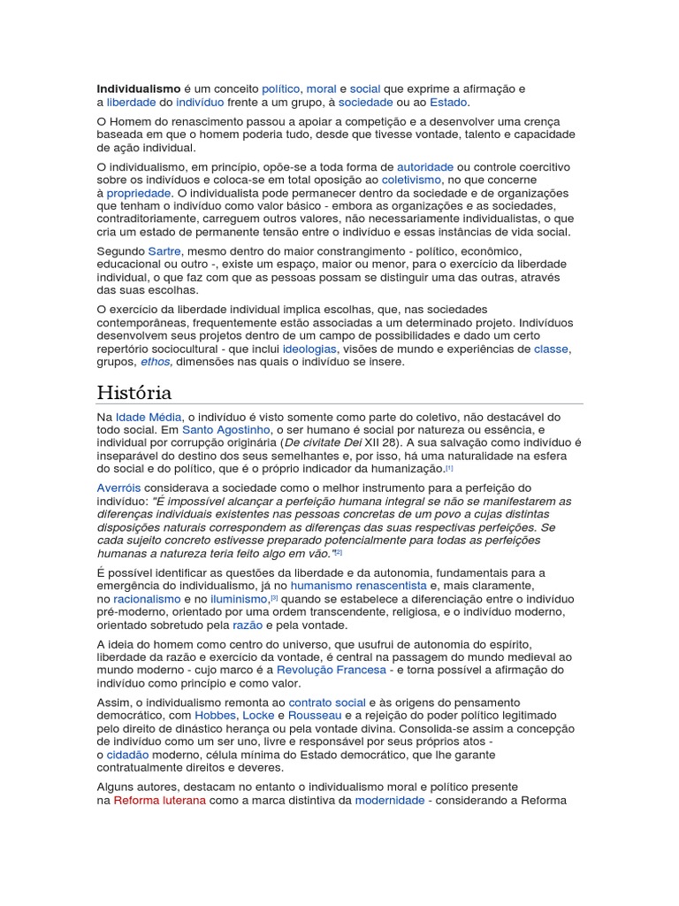 Individualismo | PDF | Individualismo | Teorias filosóficas