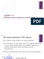 Writing and Presenting Your Project Report