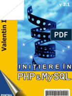 Initiere in PHP si MSQL