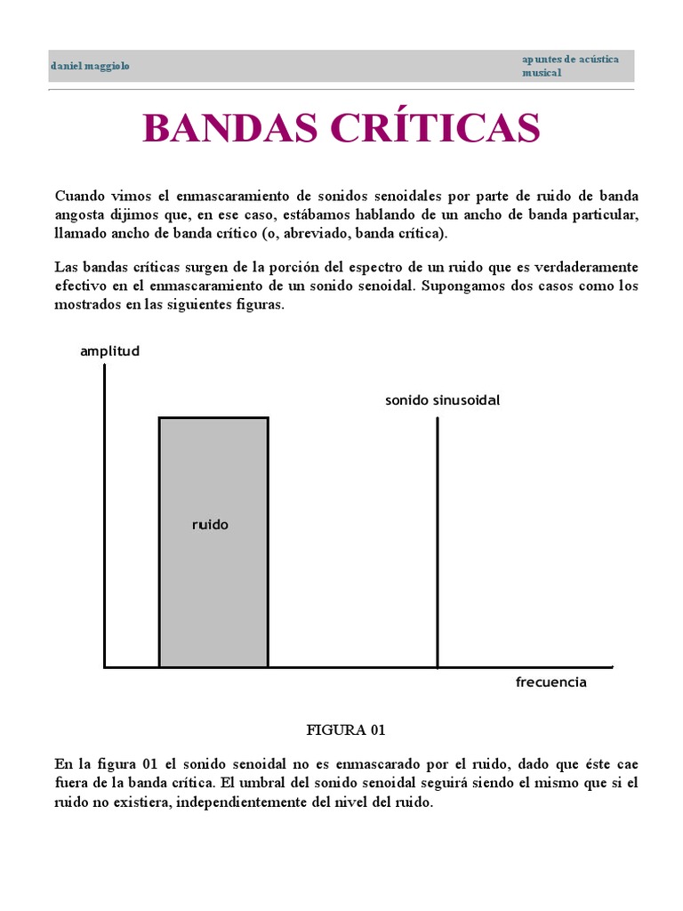 Bandas Críticas PDF Escuchando Sonido