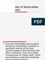The Concept of  Accounts Receivables Management
