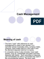The Concept of Cash Management