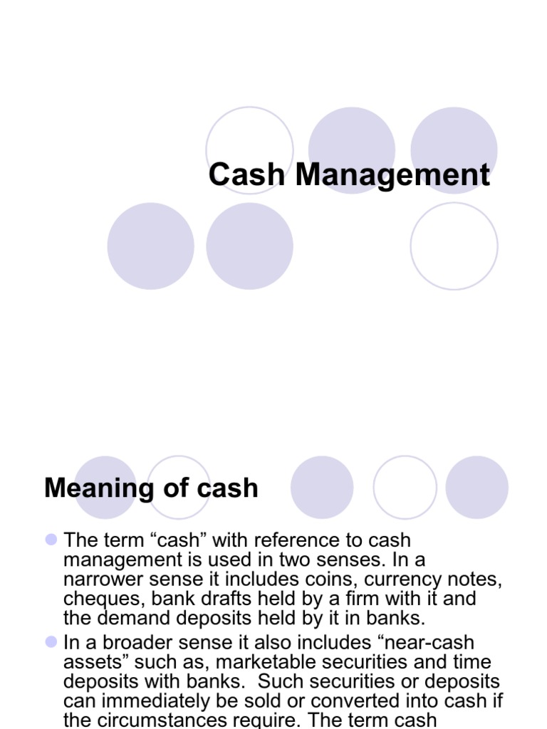 Principles of Cash Management | PDF | Payments | Deposit Account