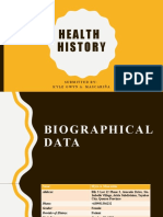 Health History: Submitted By: Kyle Gwyn A. Mascariña