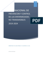 Plan Nacional Prevención y Control de Las Enfermedades No Transmisibles 2019 2024