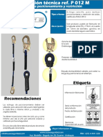 Ficha Tecnica Eslinga de Posicionamiento y Restriccion