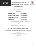 Simulation of Relay Operation On Detection of Faulty Readings in Smart Meters
