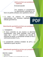 Determinación Gravimétrica de Hierro Por Precipitación Tradicional