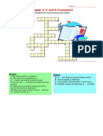 Chapter 4, 5, and 6 Crossword: Complete The Crossword Puzzle Below