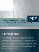 Study of The Use of Online Shopping of CSAB SHS Students in A Week