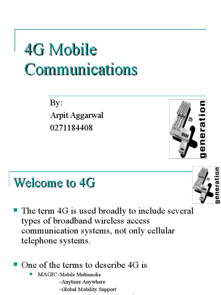 4G Technology | PDF | 4 G | 3 G