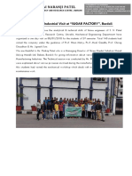 A Report On Industrial Visit at SUGAR FACTORY Bardoli