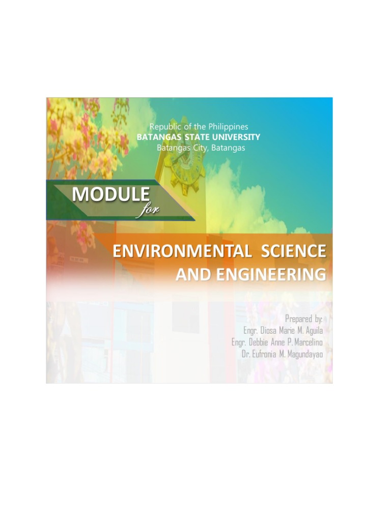 ENGG 413 Environmental Science and Engineering PDF Ecosystem Atoms