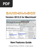 Band-in-a-Box 2012.5 Mac Upgrade Manual