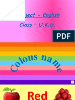 Subject - English Class - U.K.G