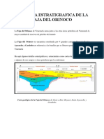 Columna Estratigrafica de La Faja Del Orinoco