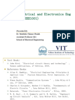 Basic Electrical and Electronics Engineering (EEE1001) Course Overview
