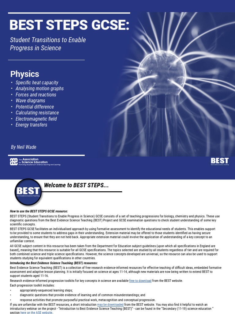 BEST STEPS - Physics | PDF | Electrical Resistance And Conductance | Force